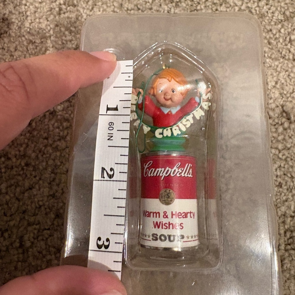 Vintage Enesco Warm and Hearty Wishes Campbell's Soup Christmas ornament ‘93 EUC - Picture 14 of 15